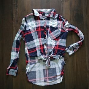 4/$15 Rue21 LS Plaid Button Up L